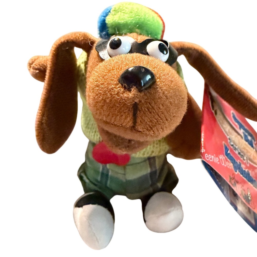 Just For Laughs Teenie Weenies Series 1 Nerd E. Dog‎ Keychain Plush Toy talks